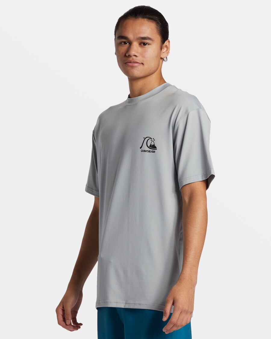 Quik Silver DNA Bubble Logo Short Sleeve Surf Tee - Quarry