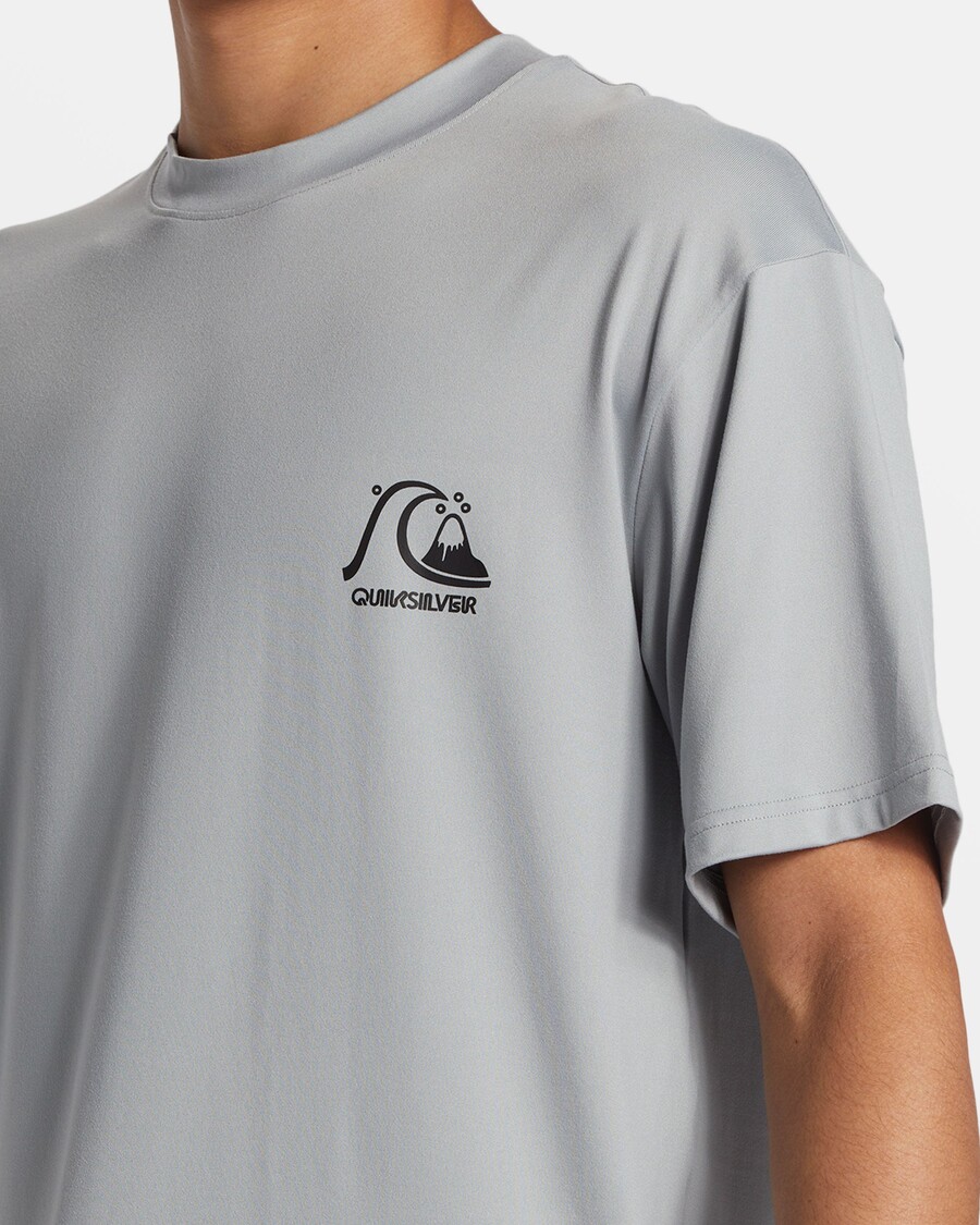 Quik Silver DNA Bubble Logo Short Sleeve Surf Tee - Quarry