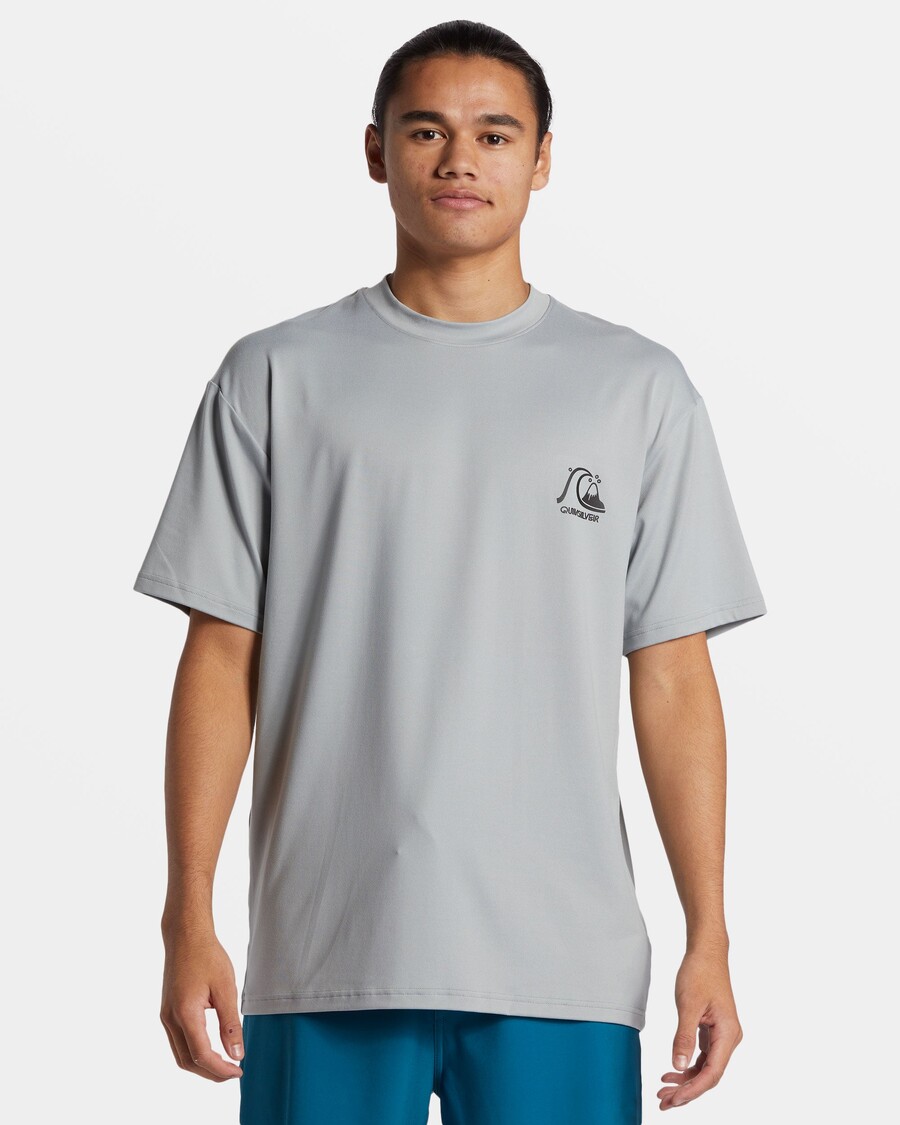 Quik Silver DNA Bubble Logo Short Sleeve Surf Tee - Quarry