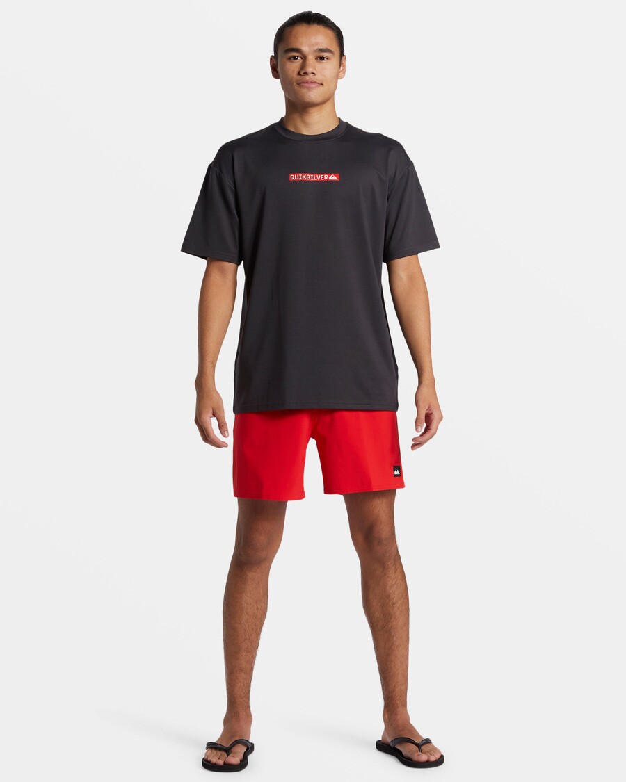 Tricou De Surf Cu Mânecă Scurtă Cu Logo Quiksilver Dna Clicker - Tarmac