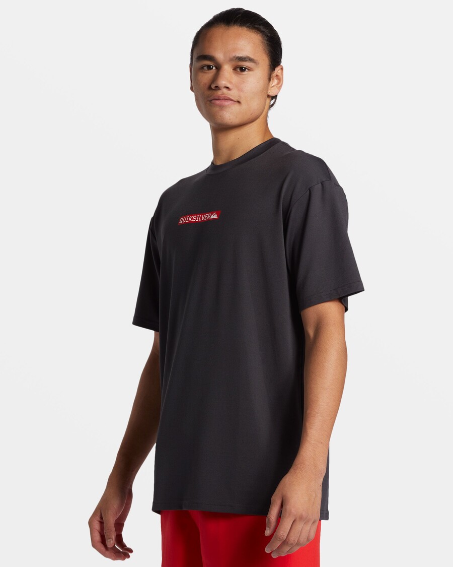Tricou De Surf Cu Mânecă Scurtă Cu Logo Quiksilver Dna Clicker - Tarmac