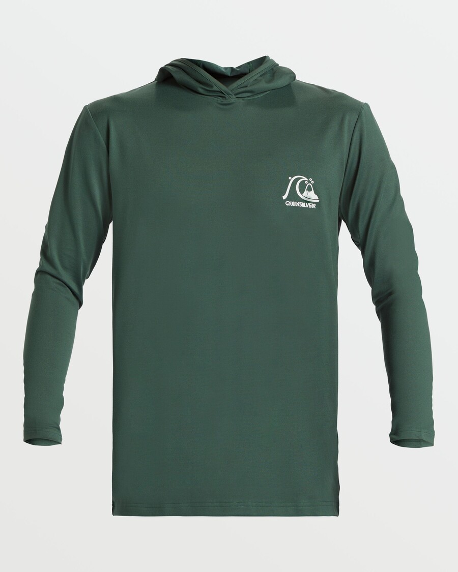 Quiksilver Dna Bubble μακρυμάνικο μπλουζάκι σερφ με κουκούλα - δάσος