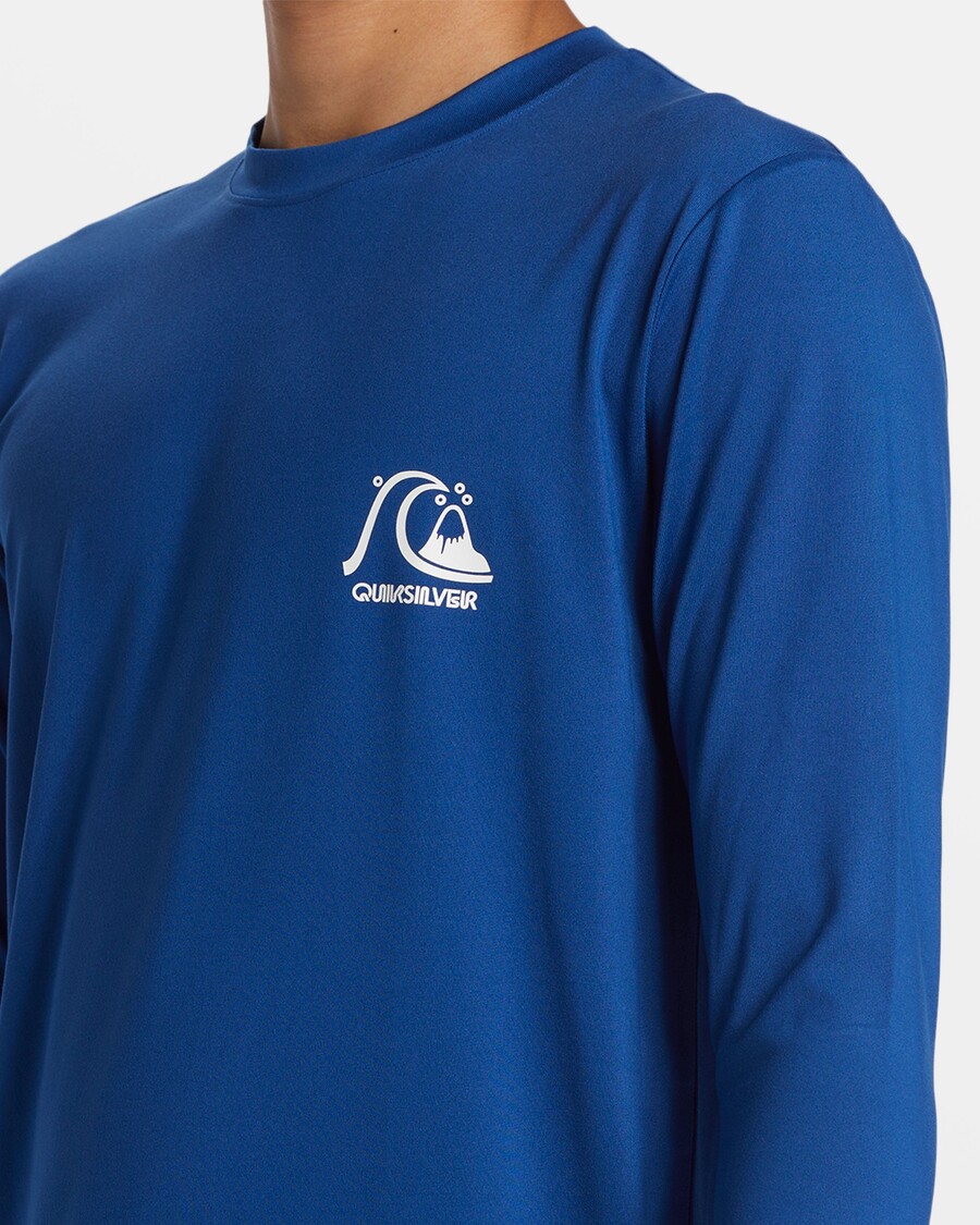 Quik Silver DNA Bubble Logo Long Sleeve Surf Tee - Monaco Blue