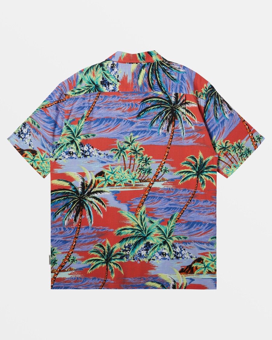 Quiksilver Dna Island Košeľa S Krátkym Rukávom - Spiced Coral Dna Island Ss