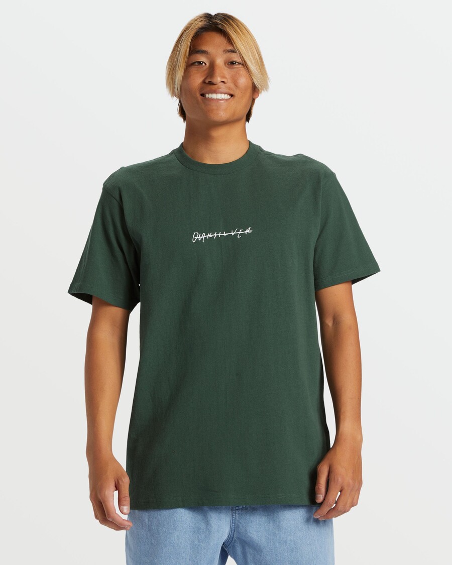 Quik Silver Rushed Majica Z Logotipom Dna - Gozd