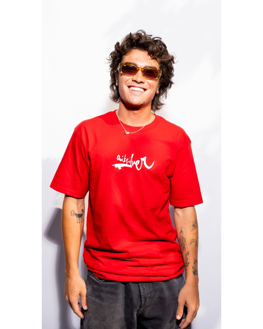 Majica Z Logotipom Quiksilver Dna Impaired - Salsa