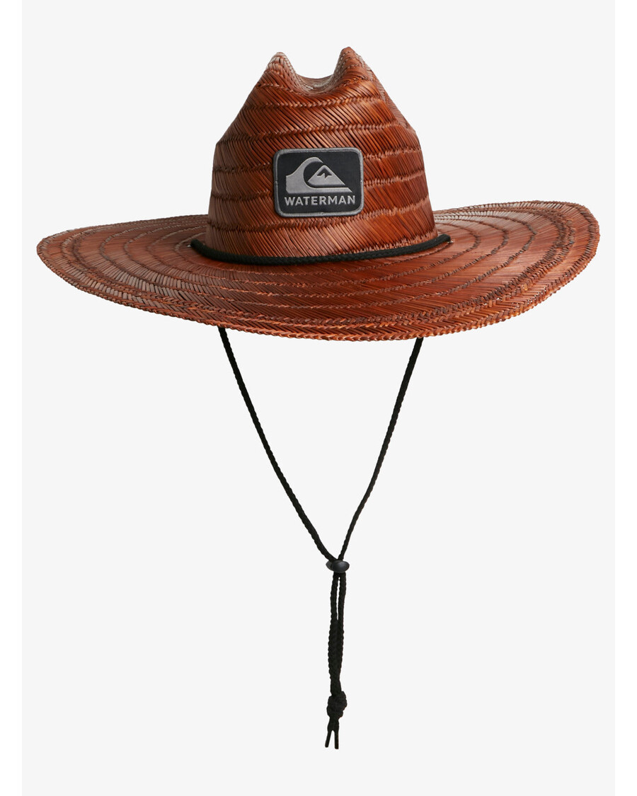 Kapelusz Ratownika Quiksilver Waterman The Tier Słomkowy - Ciemnobrązowy