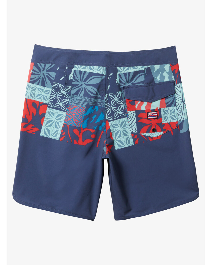 Quiksilver Surfsilk Hawaii Block 19" Boardshorts - Azul Corona