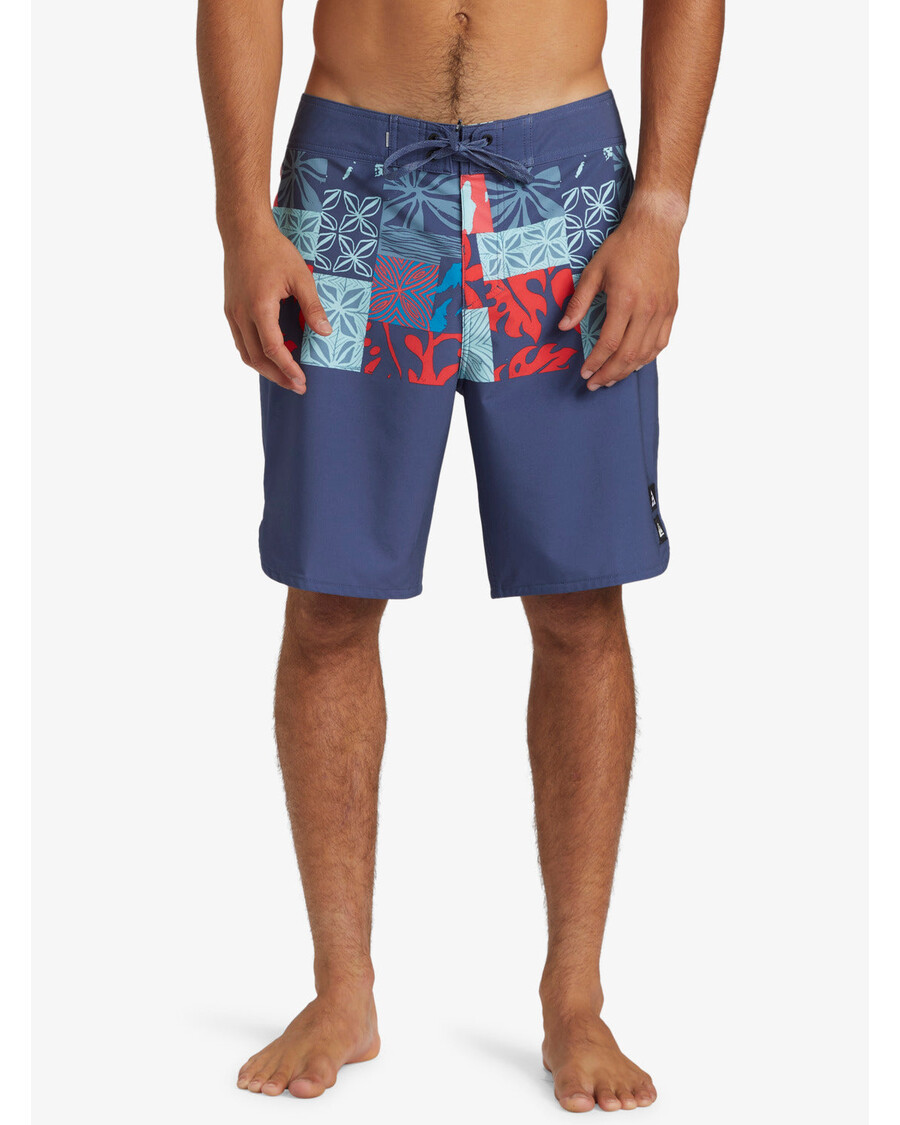 Quiksilver Surfsilk Hawaii Block 19" Boardshorts - Azul Corona