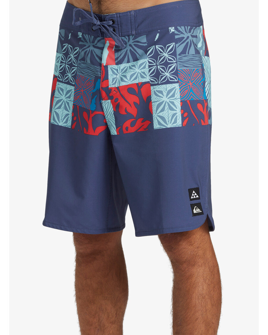 Quiksilver Surfsilk Hawaii Block 19" Boardshorts - Azul Corona