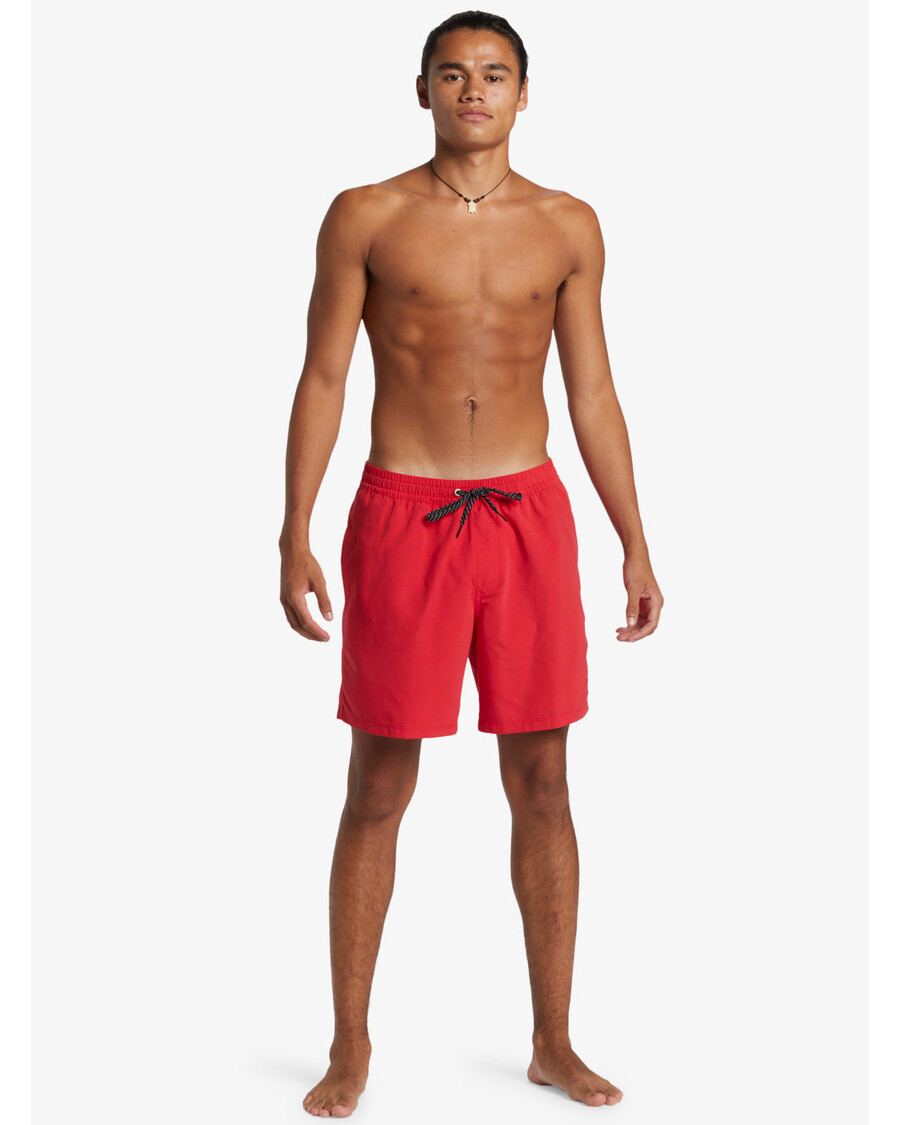 куиксилвер свакодневне чврсте купаће гаће од 17" - црвене боје високог ризика