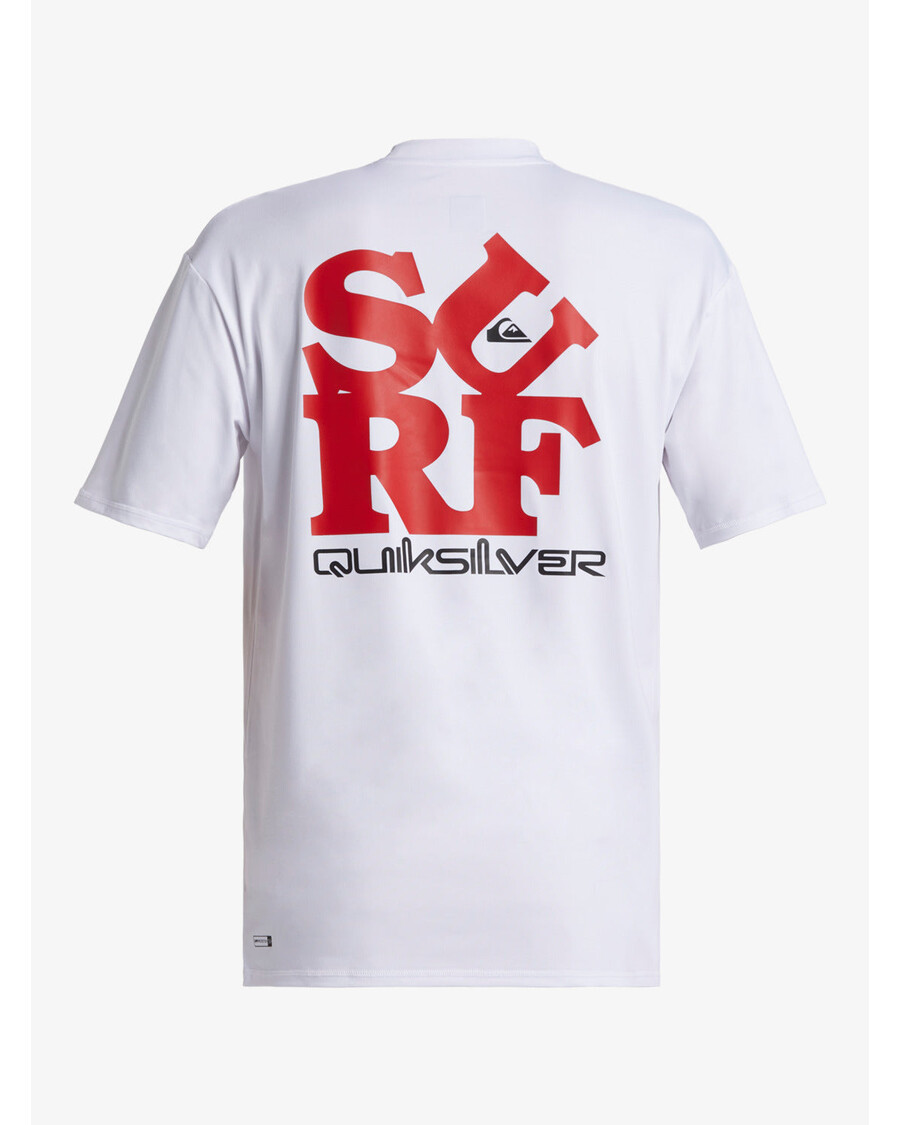 Quik Silver Everyday Short Sleeve Surf Tee - White/Black