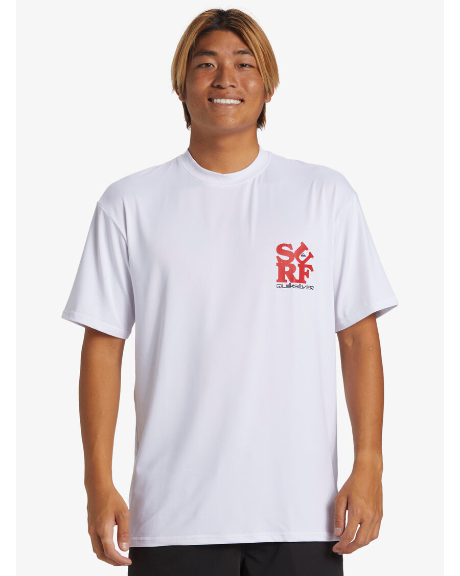 Quik Silver Everyday Short Sleeve Surf Tee - White/Black