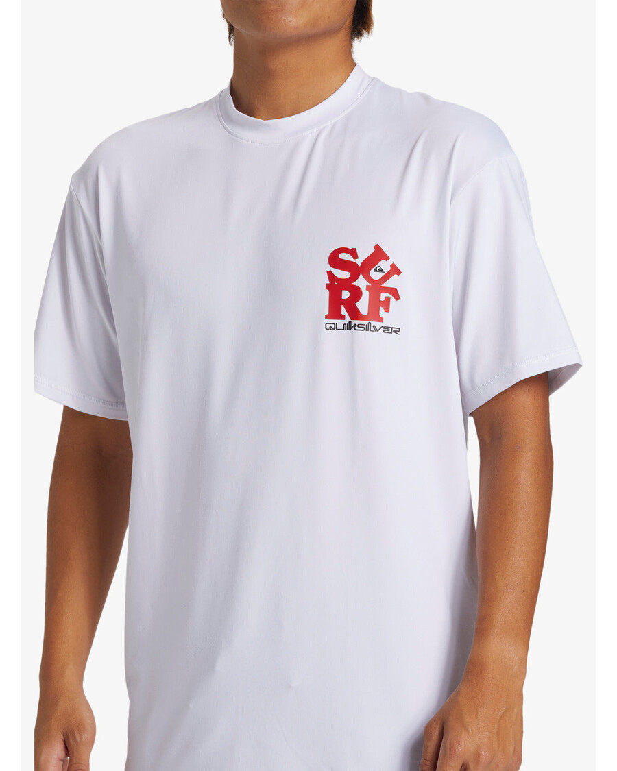 Quik Silver Everyday Short Sleeve Surf Tee - White/Black