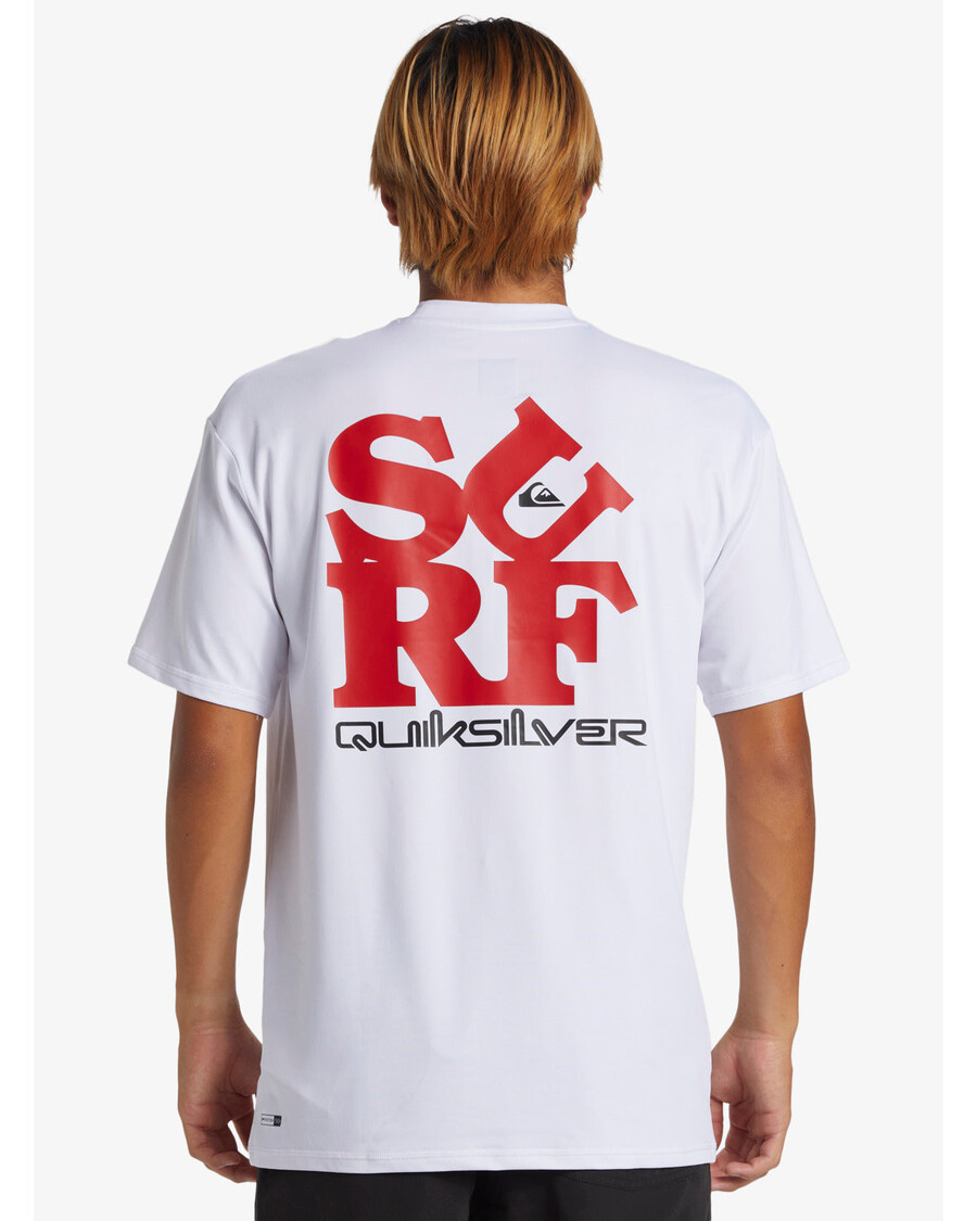 Quik Silver Everyday Short Sleeve Surf Tee - White/Black