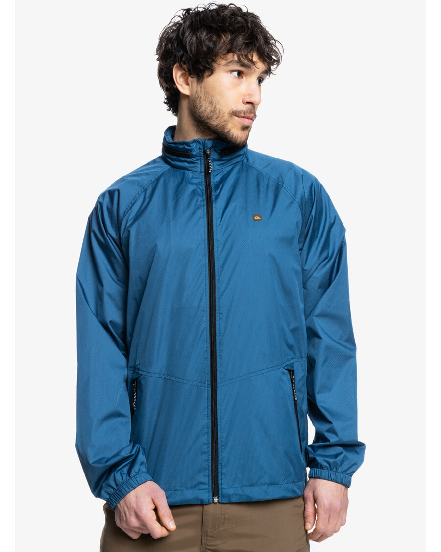 „quik“ Sidabro Spalvos „waterman Shell“ Smūgiams Atsparus Vandeniui Lengvas Mini „ripstop“ Vėjo Megztinis - Mėlynas