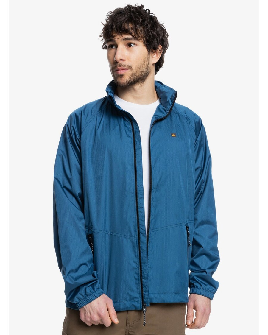 „quik“ Sidabro Spalvos „waterman Shell“ Smūgiams Atsparus Vandeniui Lengvas Mini „ripstop“ Vėjo Megztinis - Mėlynas