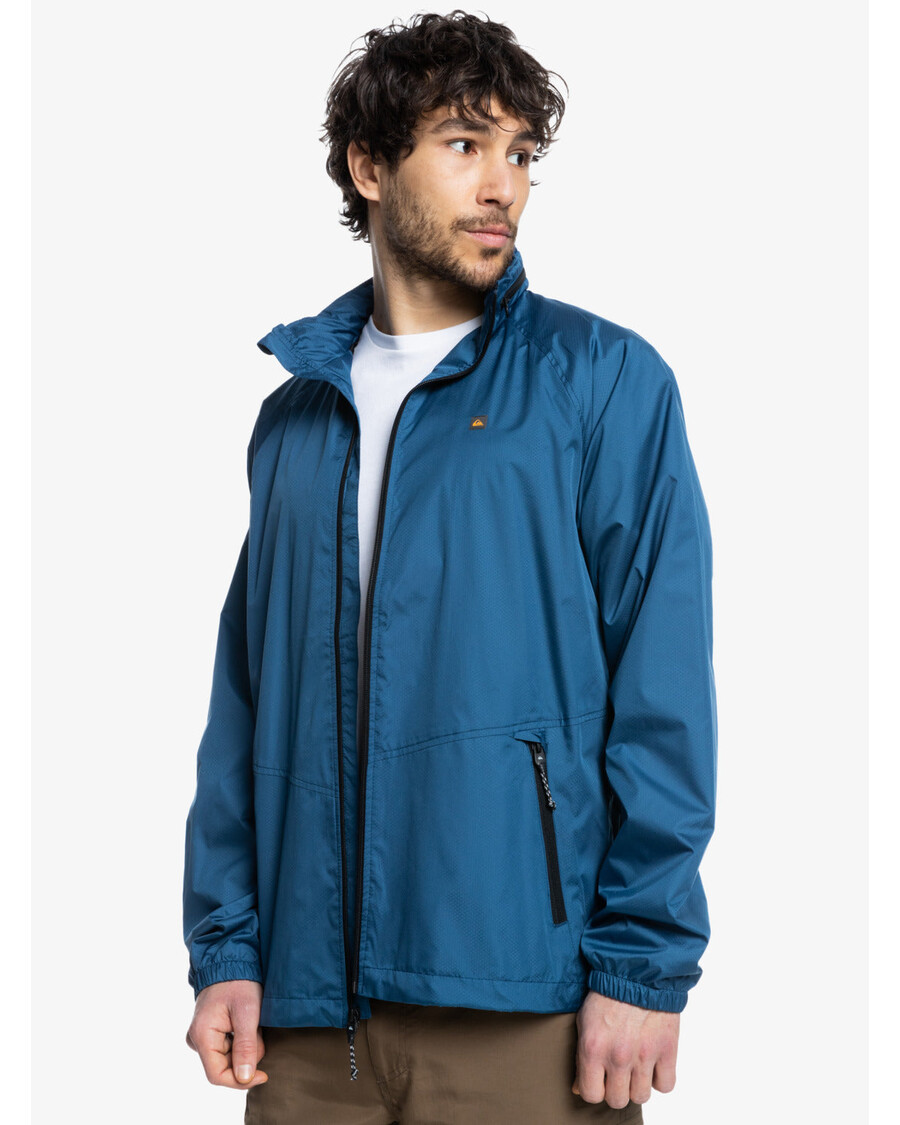 „quik“ Sidabro Spalvos „waterman Shell“ Smūgiams Atsparus Vandeniui Lengvas Mini „ripstop“ Vėjo Megztinis - Mėlynas