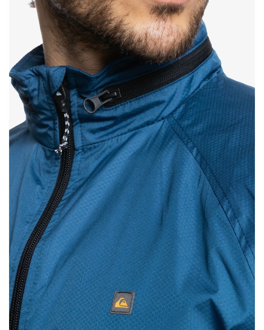 „quik“ Sidabro Spalvos „waterman Shell“ Smūgiams Atsparus Vandeniui Lengvas Mini „ripstop“ Vėjo Megztinis - Mėlynas