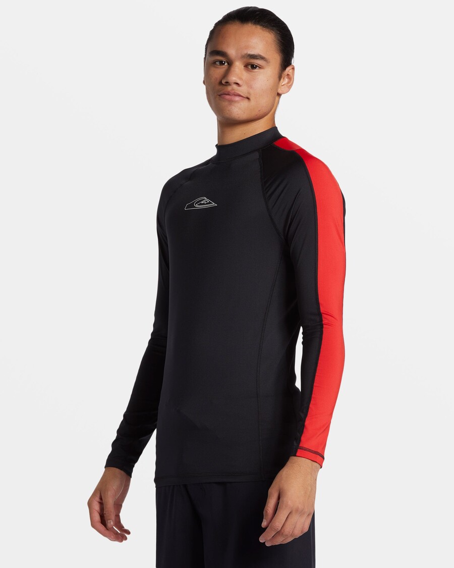 Quik Silver Griff Long Sleeve Surf Tee - Black