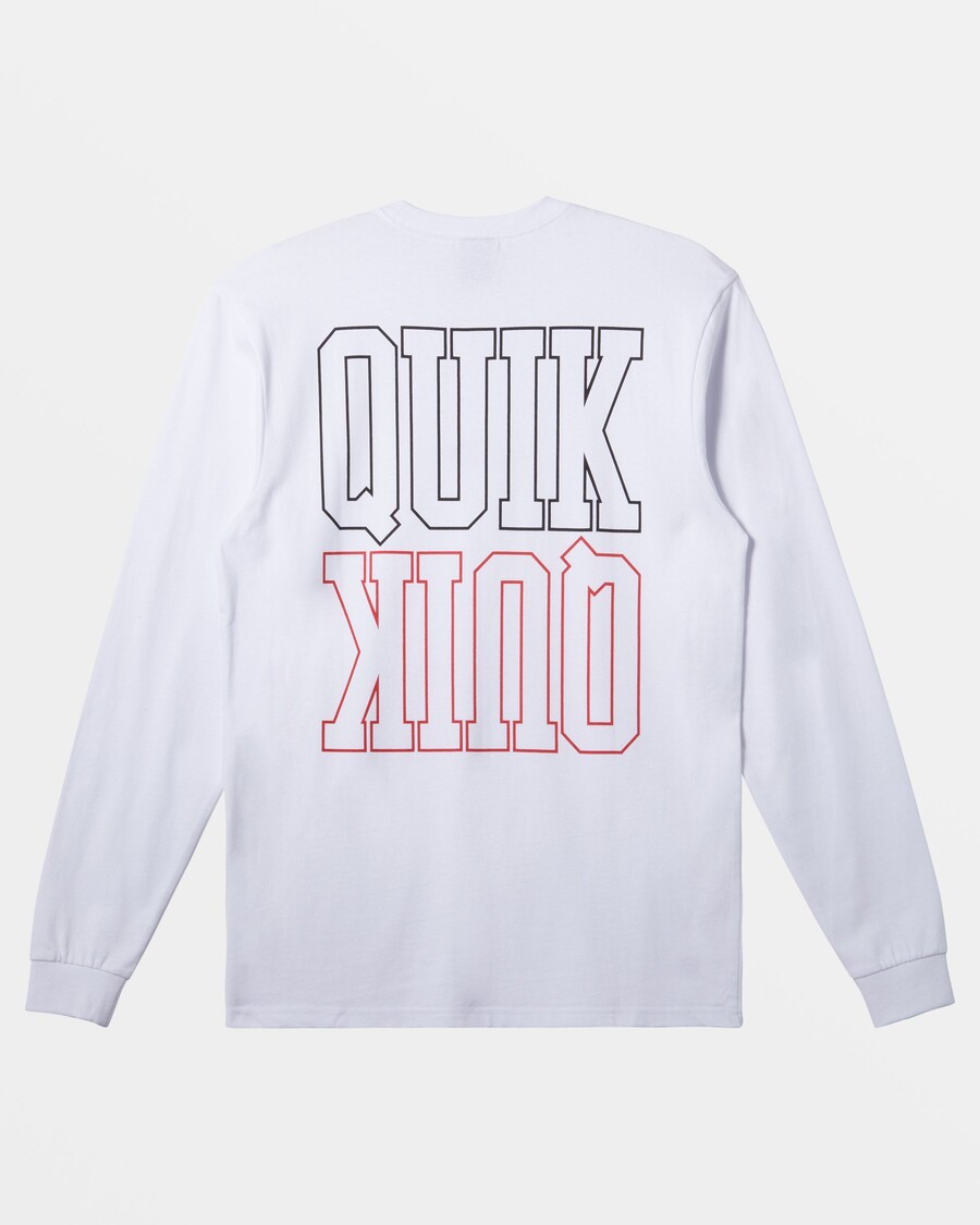 تيشيرت Quiksilver Griff بأكمام طويلة - أبيض
