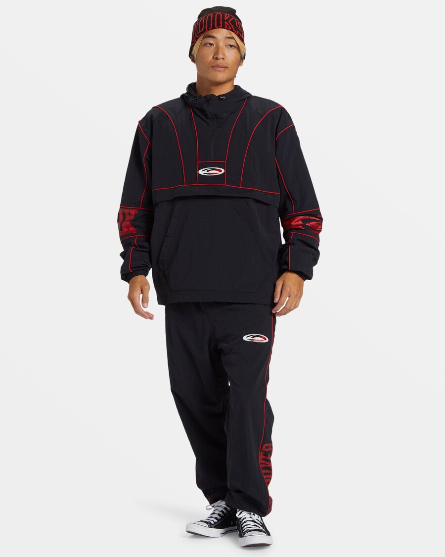 Quik Silver Griff Elastic Waist Track Pants - Black