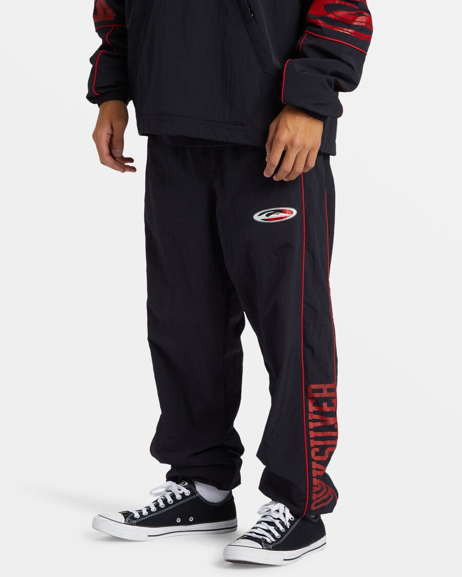 Quik Silver Griff Elastic Waist Track Pants - Black