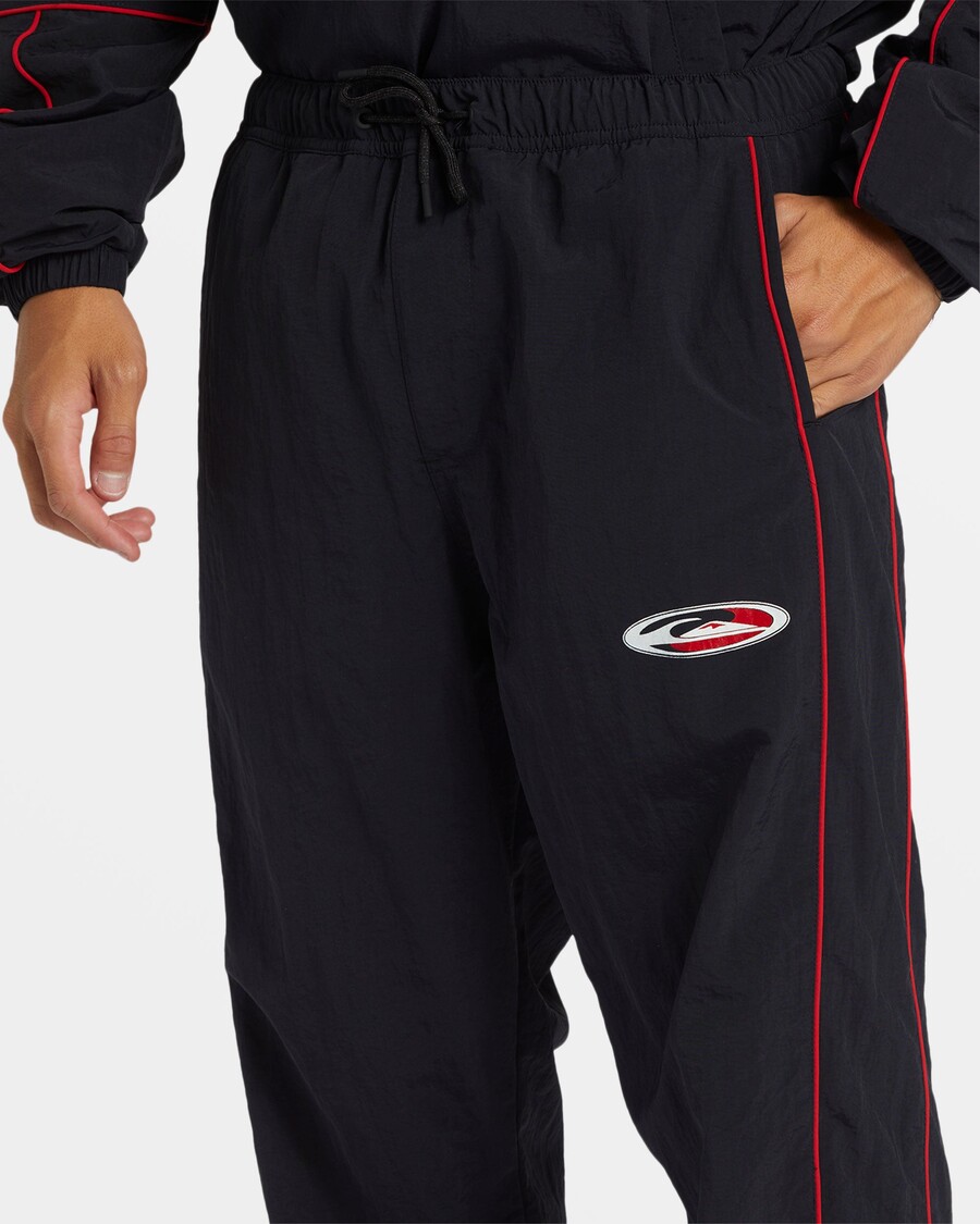 Quik Silver Griff Elastic Waist Track Pants - Black