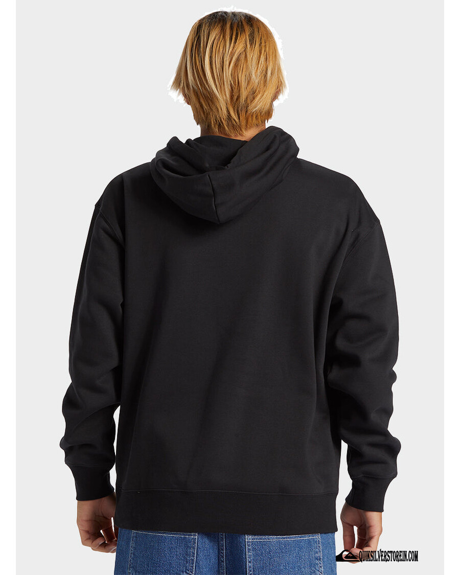 Quiksilver New Instinct Hooded Sweatshirt עם צווארון - שחור