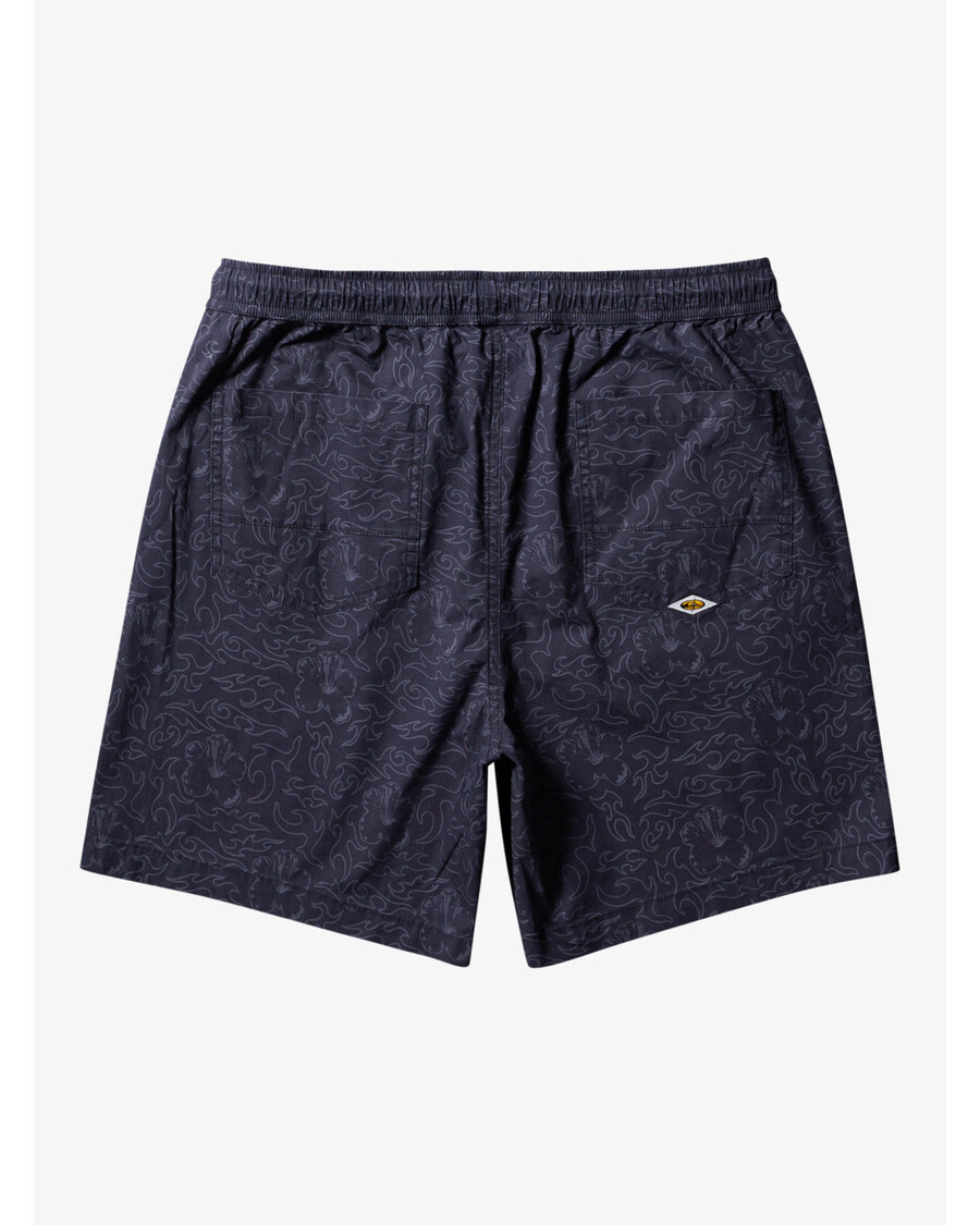 Quiksilver Saturn Taxer 18" Elastické šortky - Asfaltové Kmenové Květinové