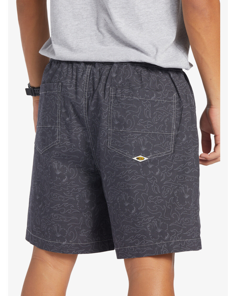 Quiksilver Saturn Taxer 18" Elastické šortky - Asfaltové Kmenové Květinové