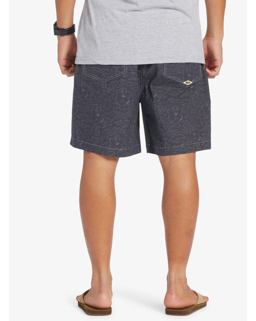 Quiksilver Saturn Taxer 18" Elastické šortky - Asfaltové Kmenové Květinové