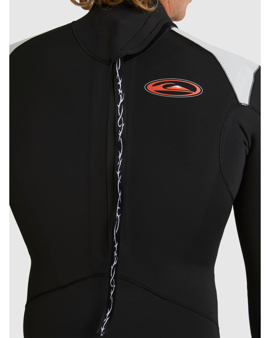 Neopren Quiksilver 3/2mm Na Každodenní Saturn Na Zadním Zipu - černý/lunární Rock