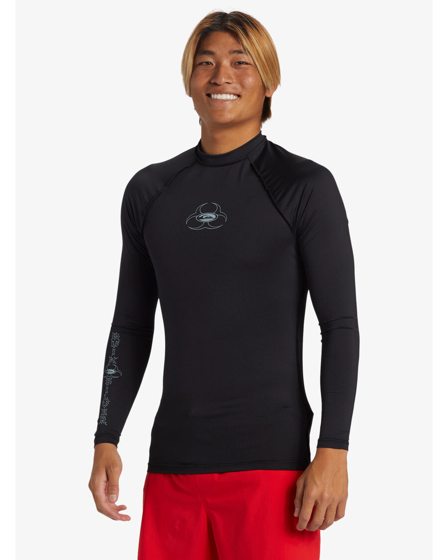 Quik Silver Saturn UPF 50 Long Sleeve Rashguard - Black