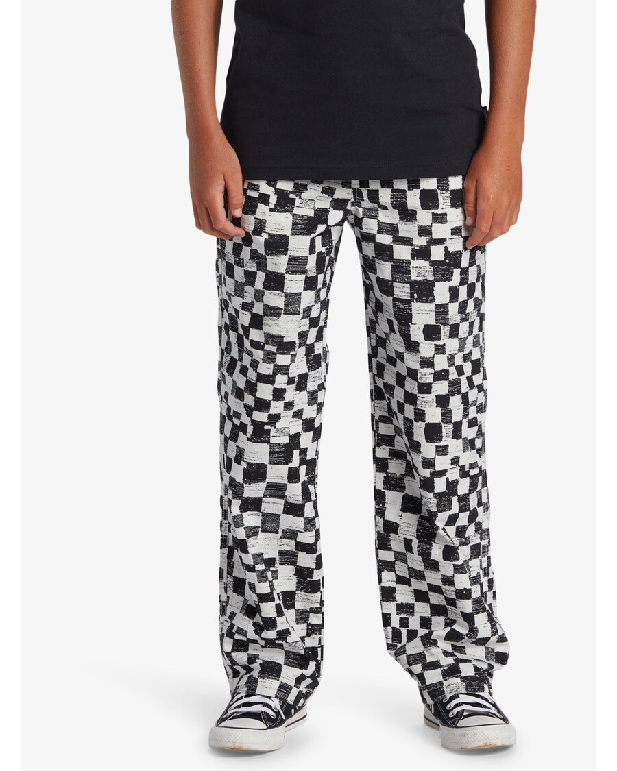 Quik Silver Boys 8-16 Saturn Distort Beach Pant Pantaloni Yout - Black Distort Youth