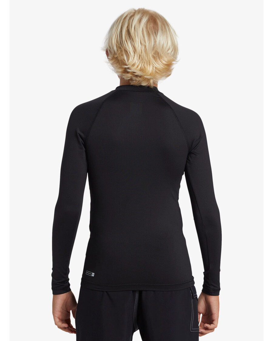 Quik Silver Boys 8-16 Saturn UPF 50 Long Sleeve Surf Tee - Black