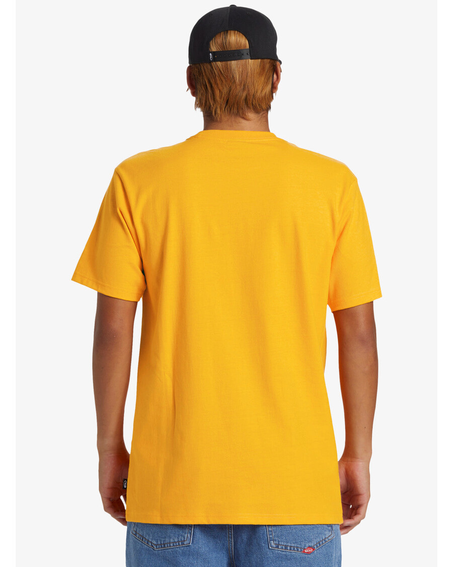 Quiksilver Razor Trumpomis Rankovėmis Saturno Marškinėliai - švytinčios Geltonos Spalvos