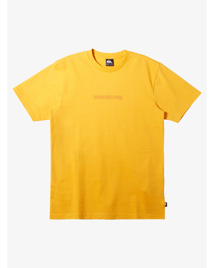 Quiksilver ξυράφι κοντομάνικο Saturn μπλουζάκι - λαμπερό κίτρινο