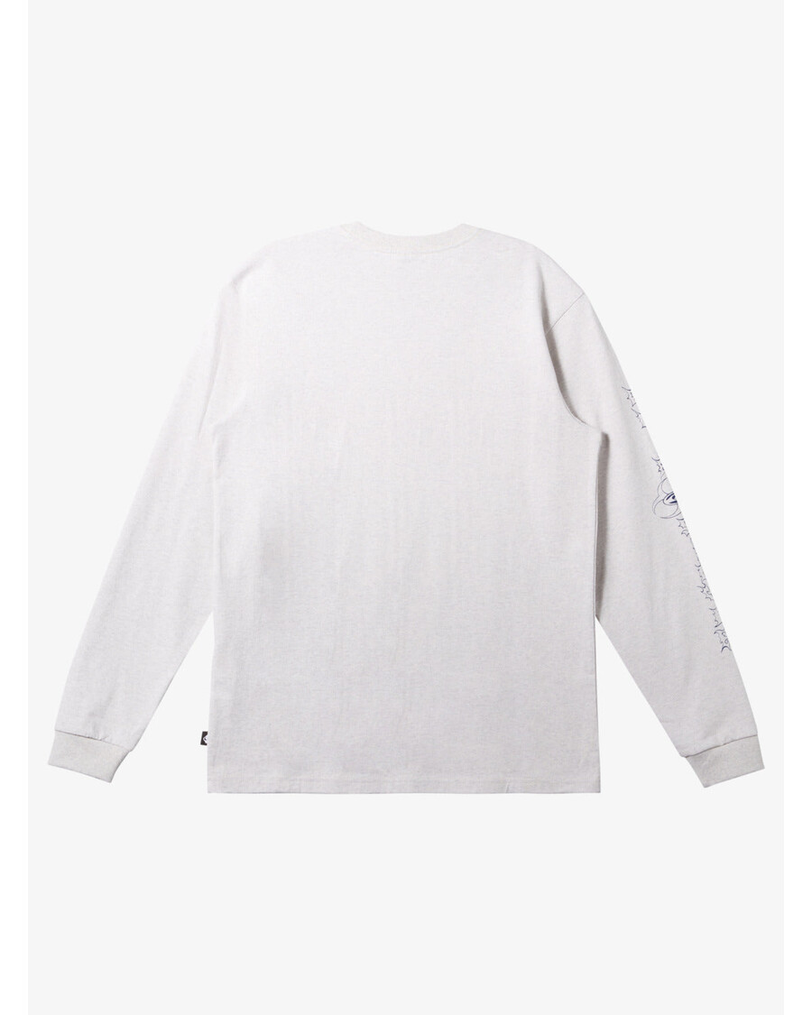 Quik Silver Bio Hazard Long Sleeve Saturn T-Shirt - Snow Heather