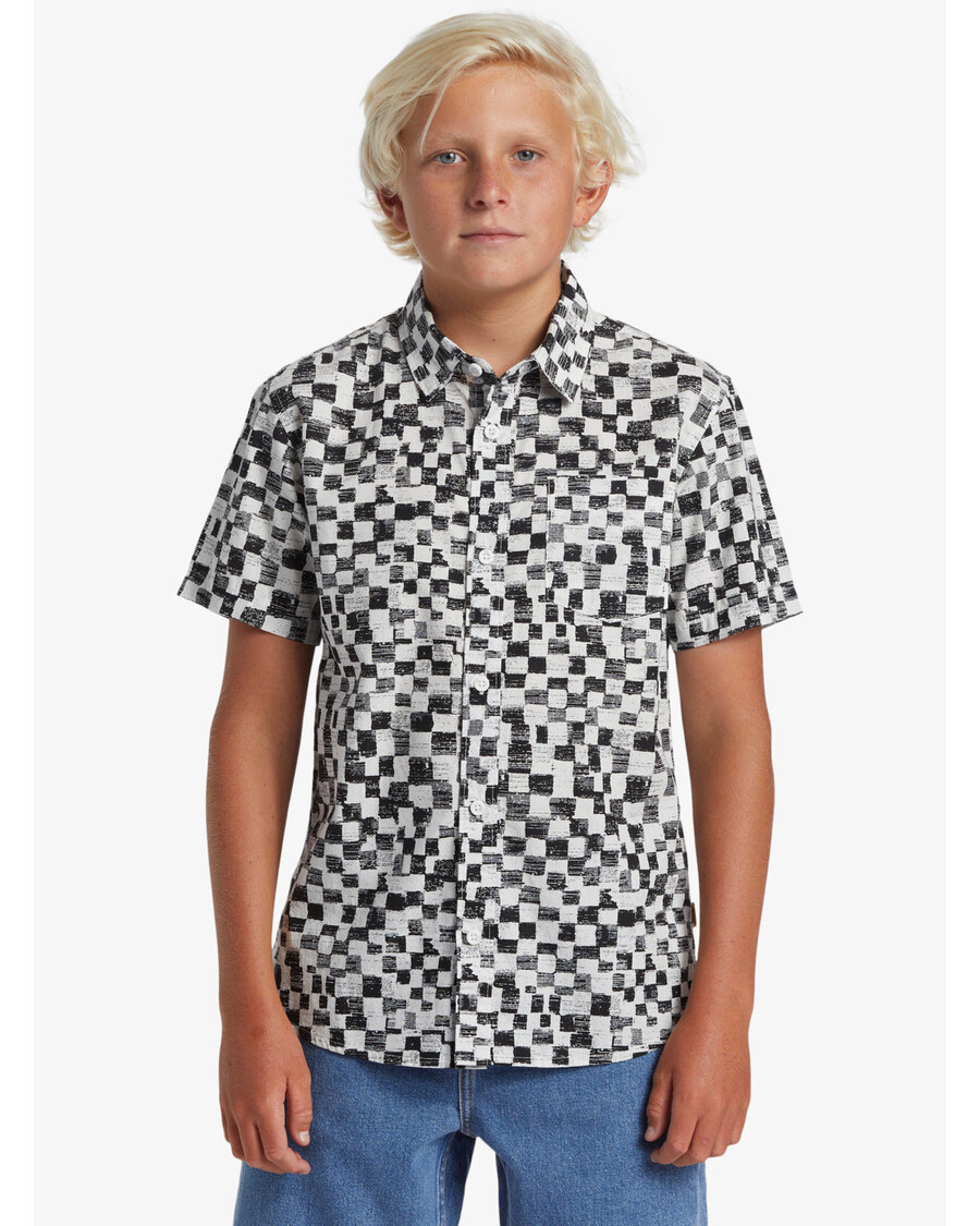 Quiksilver Chlapci 8-16 Saturn Skresľujú Košeľa S Krátkym Rukávom - čierna Ortuť Ss Mládež
