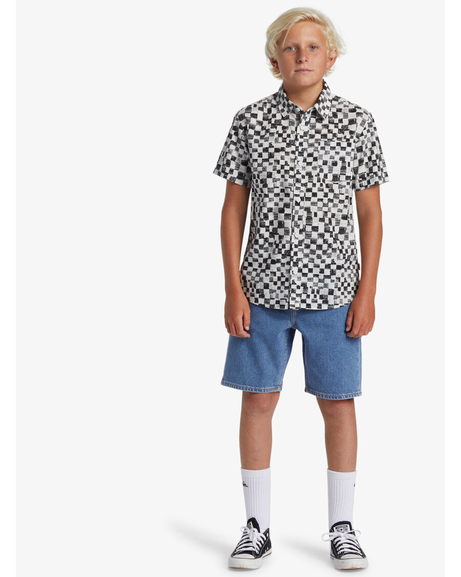 Quiksilver Chlapci 8-16 Saturn Skresľujú Košeľa S Krátkym Rukávom - čierna Ortuť Ss Mládež