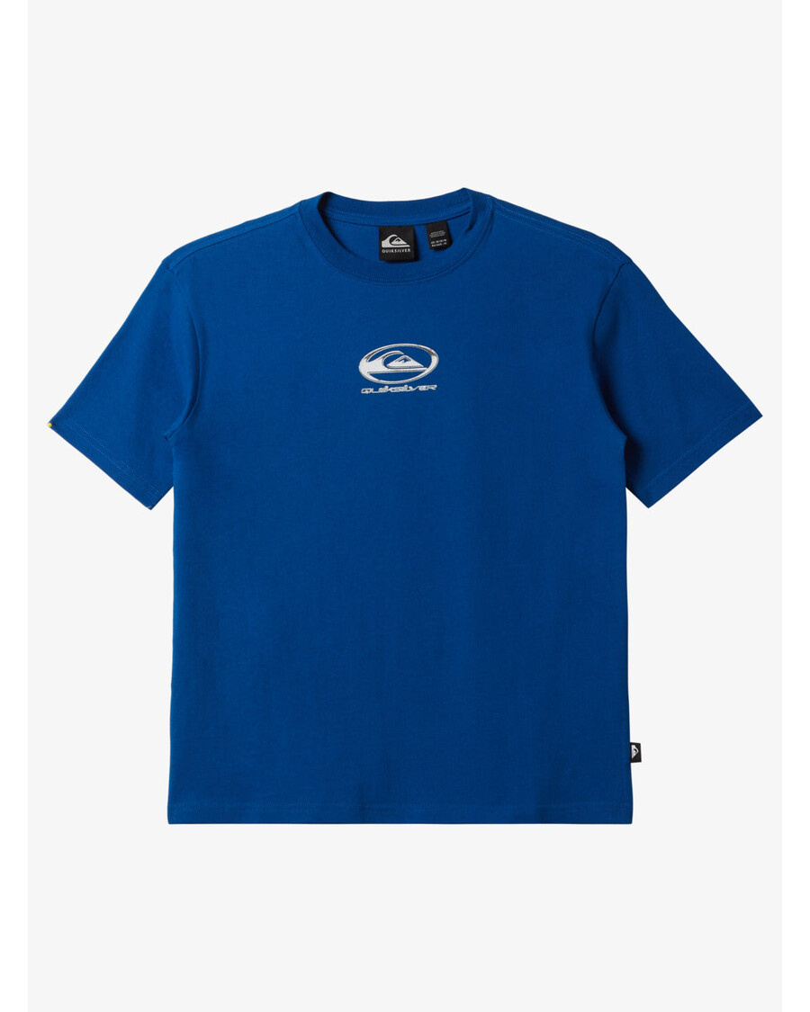 Quik Silver Boys 8-16 Chrome Logo T-Shirt - Monaco Blue