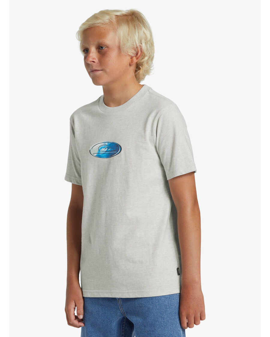 Quik Silver Boys 8-16 N.A.R T-Shirt - Snow Heather