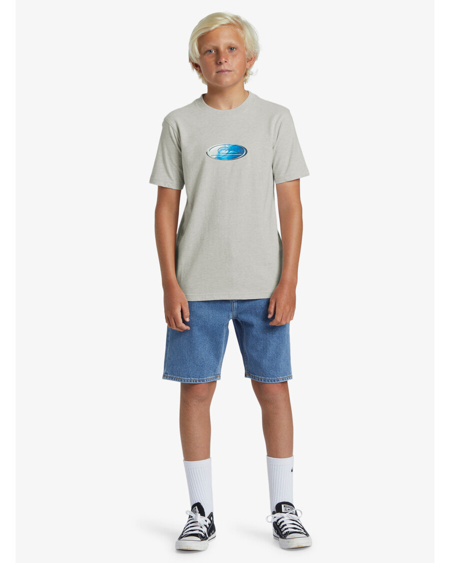 Quik Silver Boys 8-16 N.A.R T-Shirt - Snow Heather