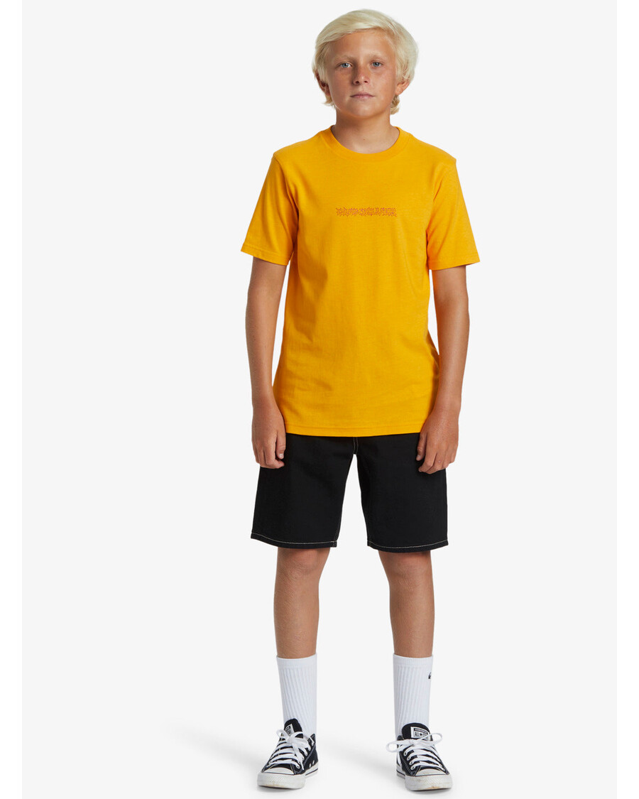 חולצת טי Quiksilver בנים 8-16 - צהוב זוהר