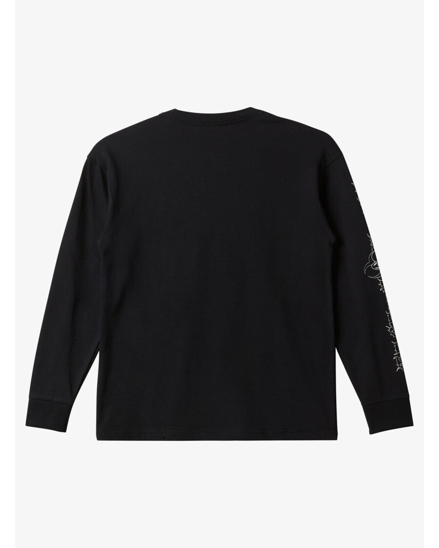 Quiksilver בנים 8-16 חולצת טריקו עם שרוולים ארוכים - שחור