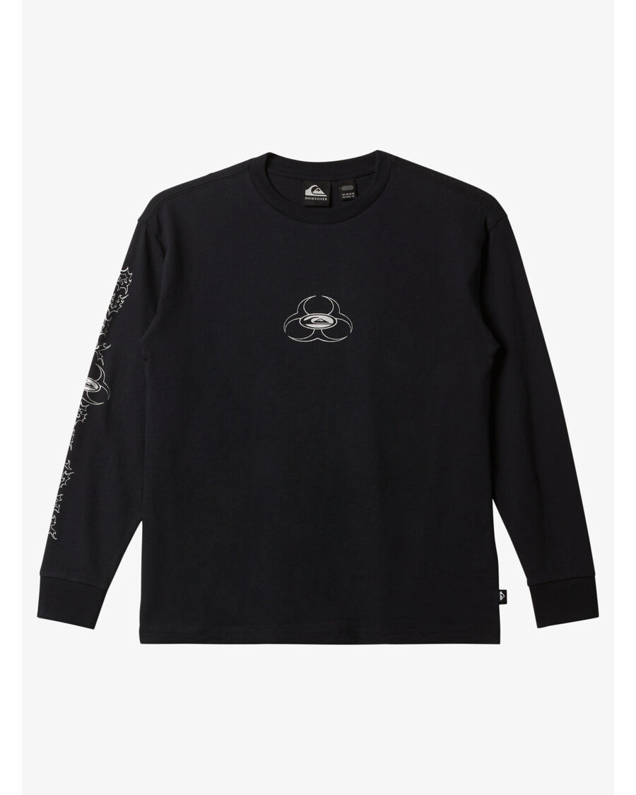 Quik Silver Boys 8-16 Bio Hazard Long Sleeve T-Shirt - Black