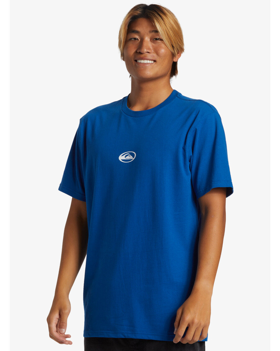 Quik Silver Saturn Logo DNA T-Shirt - Monaco Blue