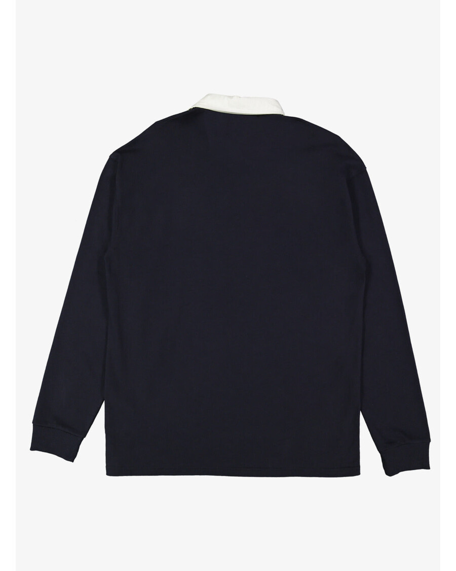 חולצת פולו Quiksilver Saturn עם שרוולים ארוכים - כהה כהה