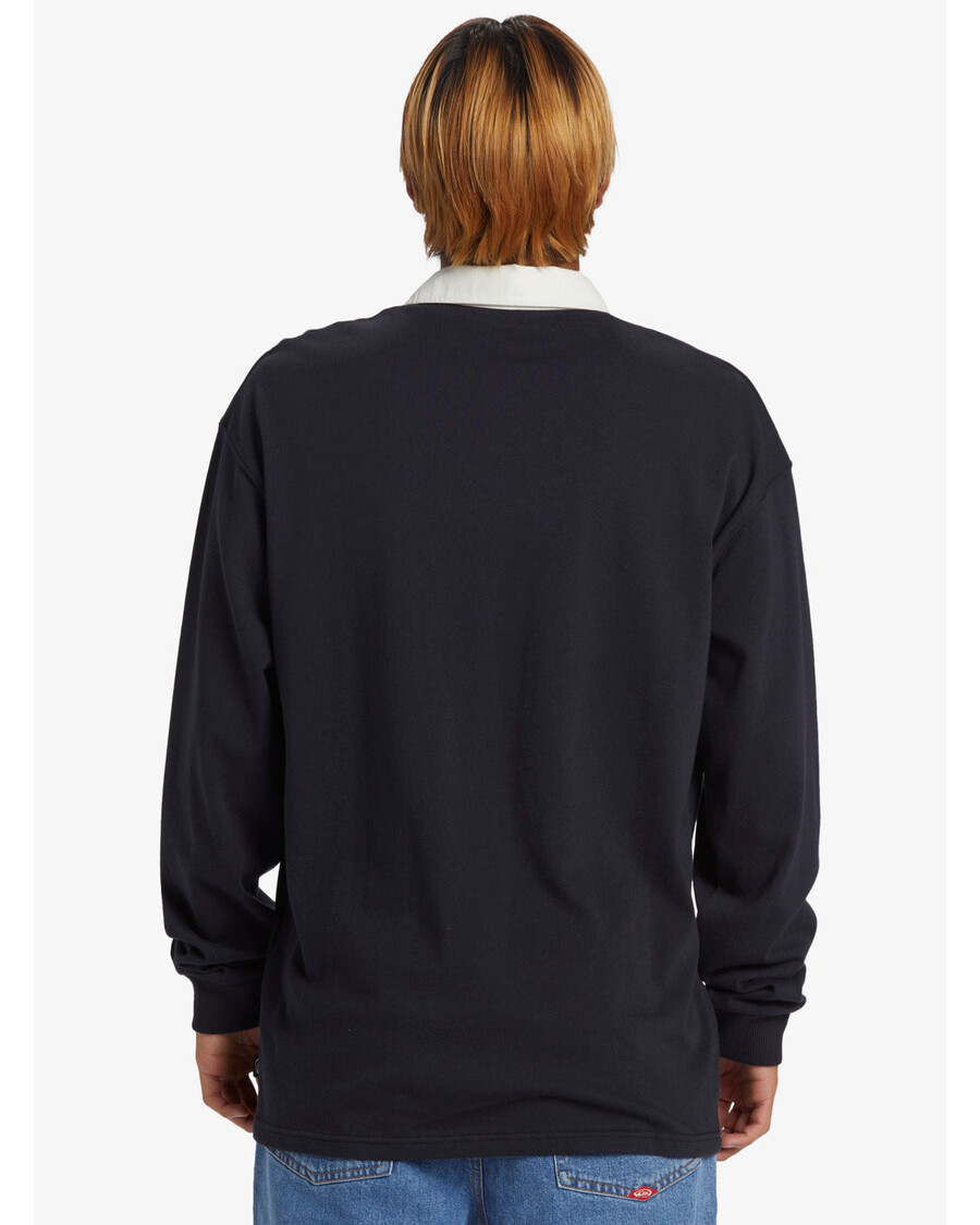 חולצת פולו Quiksilver Saturn עם שרוולים ארוכים - כהה כהה